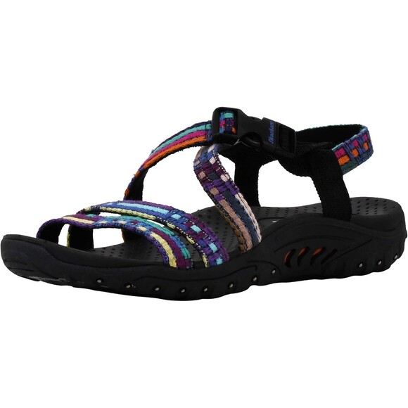 NEW Skechers Women's Size 10 Reggae- Sew-Me- Outdoor Boho Multicolored Sandals - Picture 1 of 11